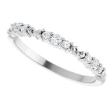 14K White Gold 1/6 CTW Natural Diamond Anniversary Band