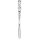 14K White Gold 1/6 CTW Natural Diamond Anniversary Band