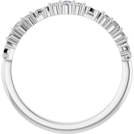 14K White Gold 1/6 CTW Natural Diamond Anniversary Band