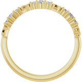 14K Yellow Gold 1/6 CTW Natural Diamond Anniversary Band