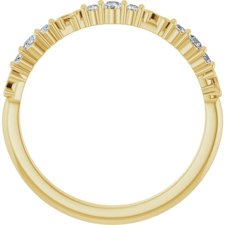 14K Yellow Gold 1/6 CTW Natural Diamond Anniversary Band