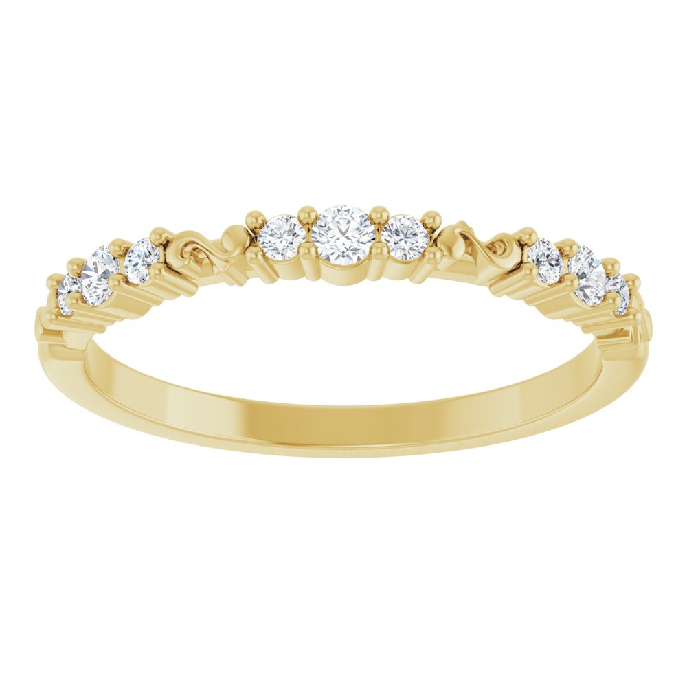 14K Yellow Gold 1/6 CTW Natural Diamond Anniversary Band