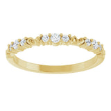 14K Yellow Gold 1/6 CTW Natural Diamond Anniversary Band