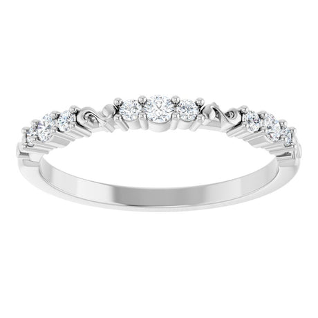 14K White Gold 1/6 CTW Natural Diamond Anniversary Band