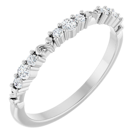 14K White Gold 1/6 CTW Natural Diamond Anniversary Band