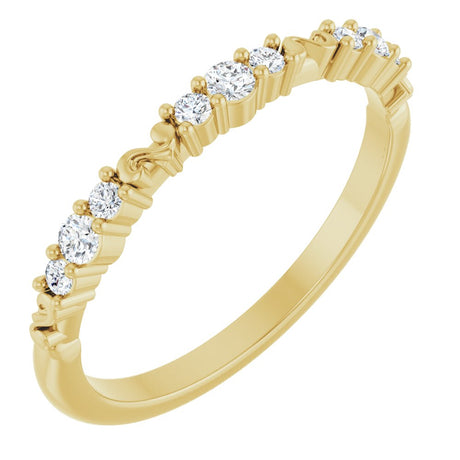 14K Yellow Gold 1/6 CTW Natural Diamond Anniversary Band