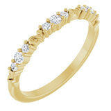 14K Yellow Gold 1/6 CTW Natural Diamond Anniversary Band