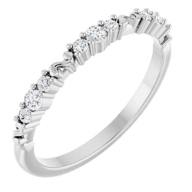 14K White Gold 1/6 CTW Natural Diamond Anniversary Band