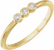 14K Yellow .09 CTW Rose-Cut Natural Diamond Stackable Ring