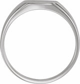 Sterling Silver 10 mm Signet Ring