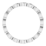 14K White .06 CTW Natural Diamond Eternity Band Size 7