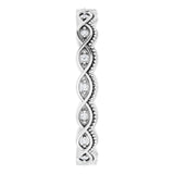 14K White .06 CTW Natural Diamond Eternity Band Size 7