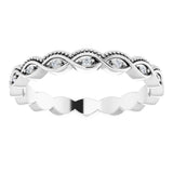 14K White .06 CTW Natural Diamond Eternity Band Size 7