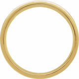 14K Yellow Gold Grooved Band