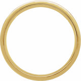 14K Yellow Gold Grooved Band