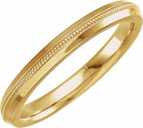 18K Yellow Gold 2.5 mm Knife Edge Band Size 5