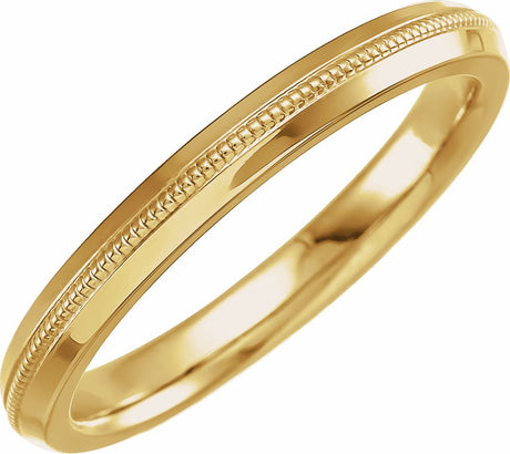 18K Yellow Gold 2.5 mm Knife Edge Band Size 5