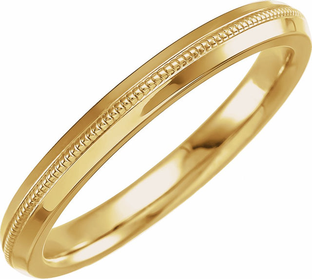 18K Yellow Gold 2.5 mm Knife Edge Band Size 5
