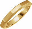 14K Yellow Gold 3 mm Geometric Flat Band Size 6