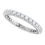 14K White 9/10 CTW Lab-Grown Diamond Eternity Band Size 7