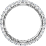14K White 9/10 CTW Lab-Grown Diamond Eternity Band Size 7