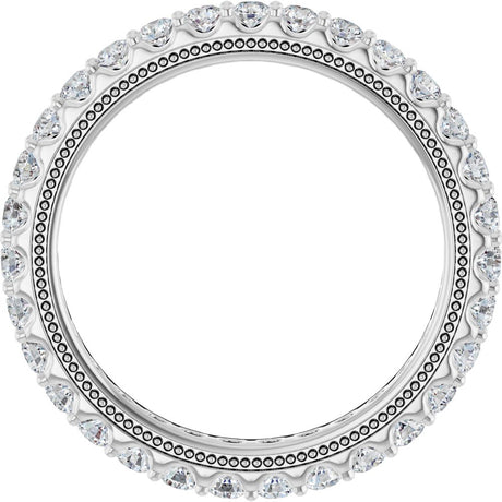 14K White 9/10 CTW Lab-Grown Diamond Eternity Band Size 7