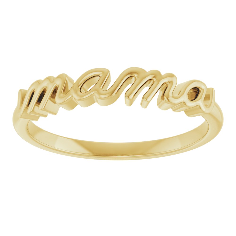 10K Yellow Gold Mama Ring
