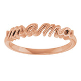 14K Rose Gold Mama Ring 