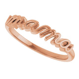 14K Rose Gold Mama Ring 