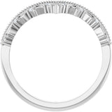 Platinum .08 CTW Lab-Grown Diamond Contour Band