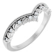 14K White .08 CTW Lab-Grown Diamond Contour Band