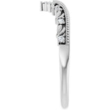Platinum .08 CTW Lab-Grown Diamond Contour Band