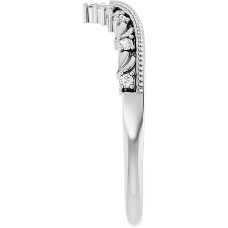 Platinum .08 CTW Lab-Grown Diamond Contour Band