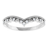 Platinum .08 CTW Lab-Grown Diamond Contour Band