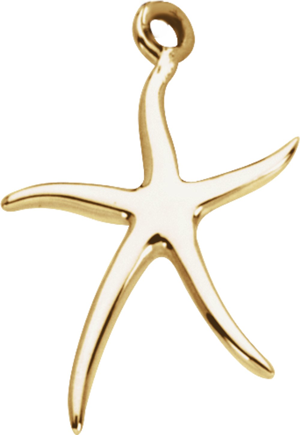 14K Yellow Starfish Dangle