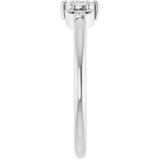 14K White Gold 1/6 CTW Rose-Cut Natural Diamond Stackable Ring