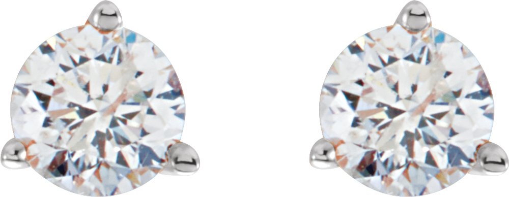 14K White Gold 1 CTW Natural Diamond Stud Earrings