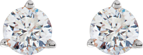 14K White Gold 1 CTW Natural Diamond Stud Earrings