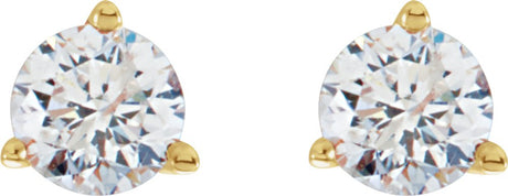 14K Yellow Gold 1/4 CTW Natural Diamond Stud Earrings
