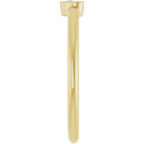 14K Yellow Gold 1/10 CT Natural Diamond Stackable Ring