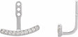 14K White Gold 1/5 CTW Lab-Grown Diamond Curved Bar Earring Jackets