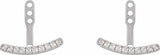 14K White 1/5 CTW Lab-Grown Diamond Curved Bar Earring Jackets