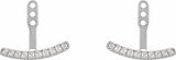 14K White Gold 1/5 CTW Lab-Grown Diamond Curved Bar Earring Jackets