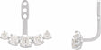 14K White 1 CTW Lab-Grown Diamond Curved Bar Earring Jackets