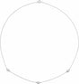 14K White Gold 1/3 CTW Lab-Grown Diamond 3-Station 18" Necklace