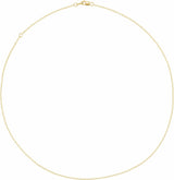 14K Yellow Gold-Filled 1.3 mm Adjustable Cable 16-18" Chain