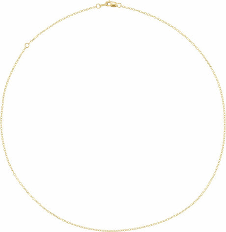 14K Yellow Gold-Filled 1.3 mm Adjustable Cable 16-18" Chain