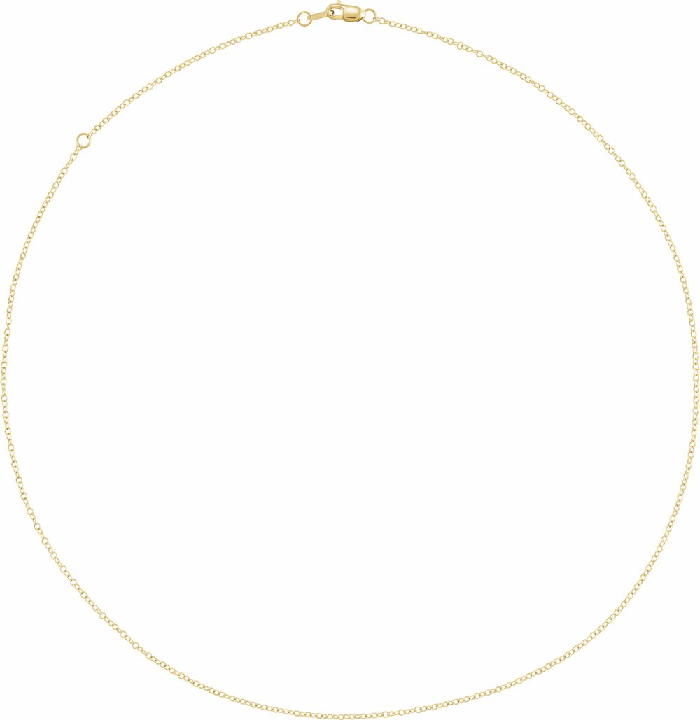 14K Yellow Gold-Filled 1.3 mm Adjustable Cable 16-18" Chain