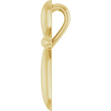 14K Yellow Gold 17x13 mm Cross Pendant