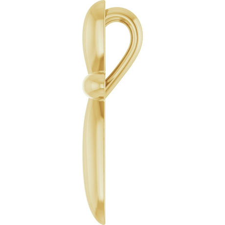 14K Yellow Gold 17x13 mm Cross Pendant